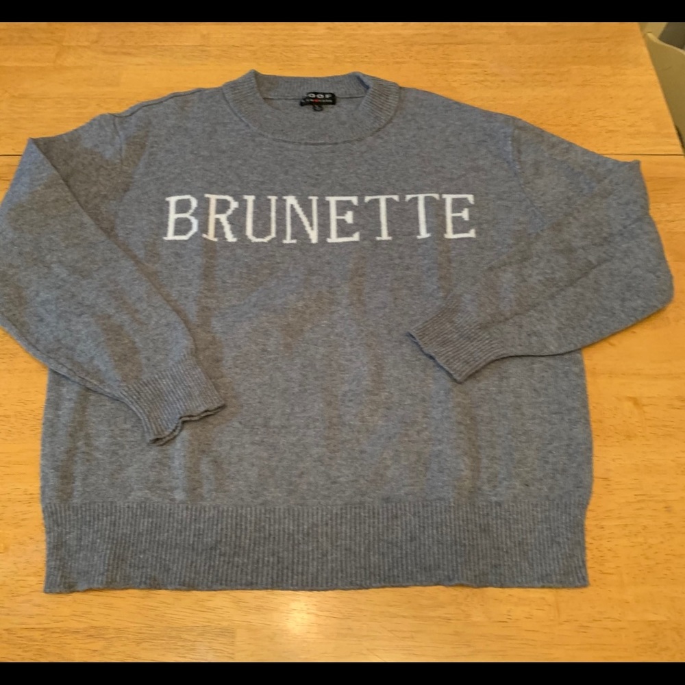 Poof! Blue Crew Neck Sweater